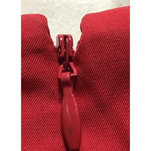 Ralph Lauren Size 4 Red Belted Taffeta Cocktail Dress Missing Belt - Picture 6 of 7